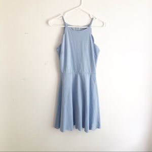 Aqua Scalloped Baby Blue Dress